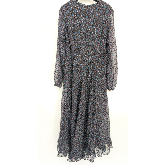 Maje Women’s Ravena Floral Burnout Ruffle Maxi Dress Size 1 Small 2D451 - Picture 5 of 10